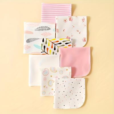 8pcs Cute Baby Washcloths, Square Towels, Soft Inf...