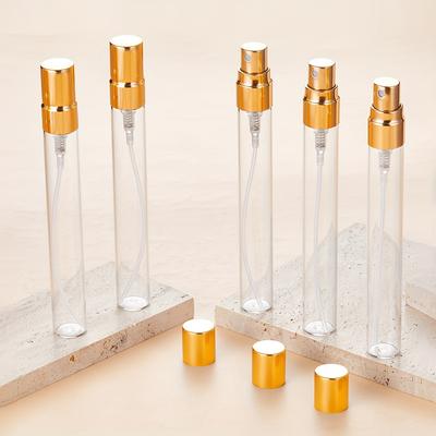 TEMU 5pcs 10ml Perfume Spray Bottle Glass Reusable Refillable Empty Perfume Bottle Travel Bottle Portable Atomizer Container Image