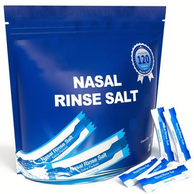 30/120pcs Neti Pot Salt Packets, Individually Saline Packets, Nasal Wash Refill Kit, Sinus Rinse Packets For Neti Pots