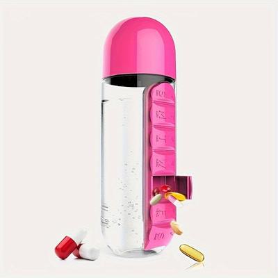 TEMU Creative Water Cup With -day Medicine Box, -one Outdoor Medicine Box Cup Image