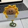 3.2inch Funny Positive Potato For Home Decor Products, Handmade Knitted Potato Positive Card Creative Cute Wool Positive Potato Crochet Doll Cheer Up Gifts (sunflower)