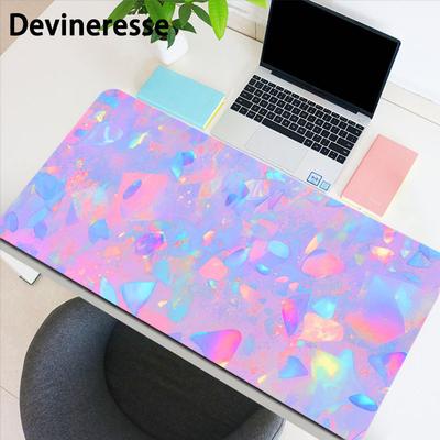 1pc Pink Blue Non-slip Mouse Pad, Desk Mat, Office Supplies, Office Accessories