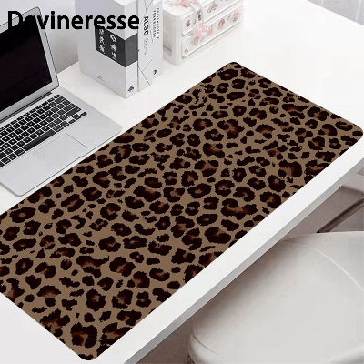 Leopard Print Desk Mat Desk Pad Large Gaming Mouse Pad E-sports Office Keyboard Pad Computer Mouse Non-slip Computer Mat Gift For Teen/boyfriend/girlfriend