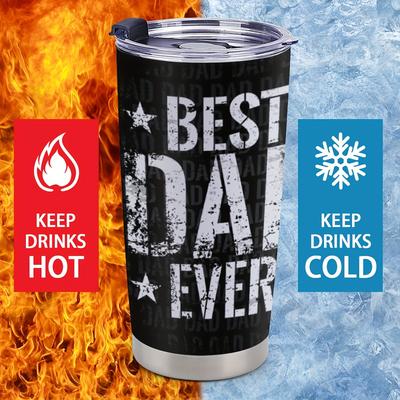 TEMU Dad's 20oz Stainless Steel Travel - Perfect Gift For Father's Day & Birthdays, Coffee Mug Cup From Daughter Or Son, Black Image