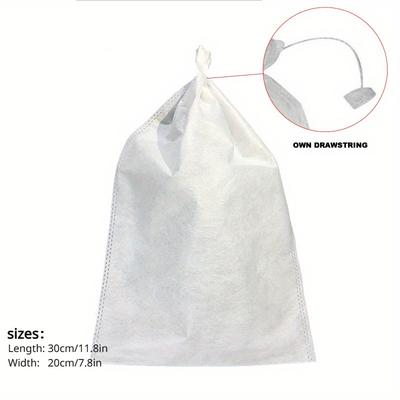 TEMU 100pcs White Mesh Fruit Protection Bags - Durable Pp/tpe Non-woven Sleeves To Shield Against Insects, Rain & Birds - Ideal For & Garden Growing Image