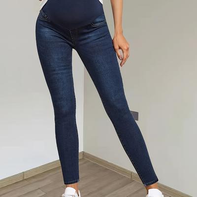 Women's Maternity Solid Jeans, Fashion Casual Slim...