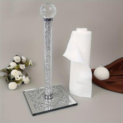 TEMU 1pc Paper Towel Holder Stand, Countertop Tissue Rack, Tissue Storage Rack, Toilet Paper Holder, Home Decor, Bathroom Accessories