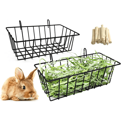 1/2/4pcs Small Animal Food Baskets: Heavy-duty Hay...