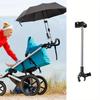 1pc Umbrella Mount Holder, Adjustable Umbrella Mount Stand No Need Wrench To Attach/detach Umbrella Clamp, For Wheelchairs, Walker, Rollator, Bicycle, Stroller