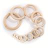 100/40/30/20/5 Pcs, Wooden Ring Shape Beads, 15-80mm Log Color Wood Rings, Wooden Rings, Curtains, Bags, Wooden Buckles
