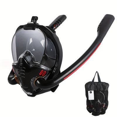 1pc Full Face Snorkel Mask With 180 Degree Panoram...
