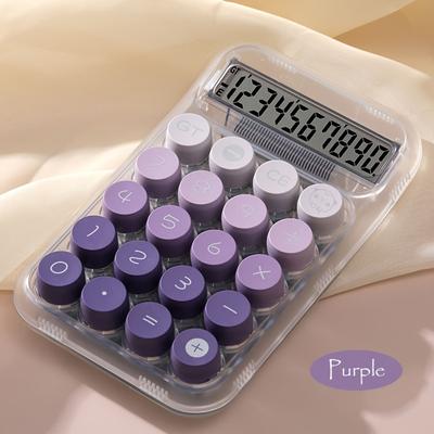 1pc, Transparent Shell Calculator Aesthetic For Of...