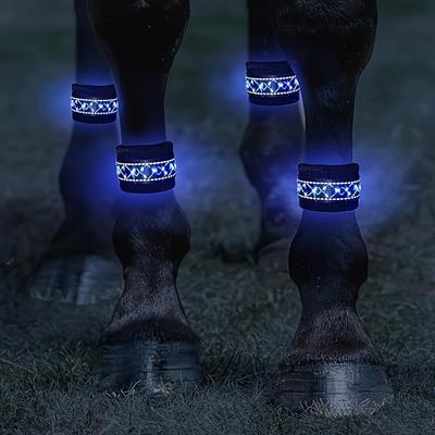 1pc Led Horse Boots, Night Horse Riding Equipment, Led Horse Tack, Adjustable Size Equestrian Safety Gear, Outdoor Sports Equestrian Supplies