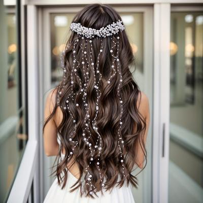 1pc Elegant Faux Pearl Hair Comb Exquisite Beads T...