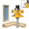 1pc 1/2" Shank/ 8mm Shank Glass Door Rail & Stile Reversible Router Bit, Woodworking Tool Milling Cutter