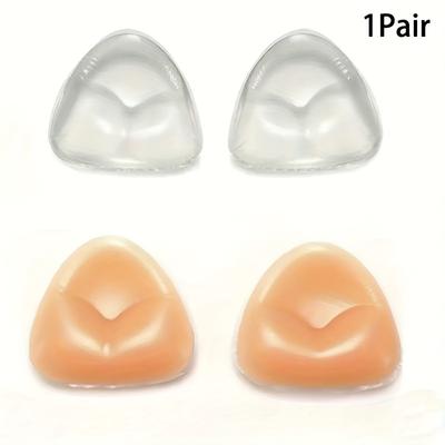 1 Pair Silicone Bra Insert Pads, Reusable Soft Che...