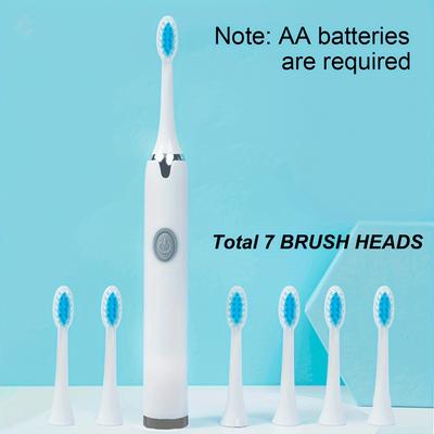 Portable Electric Toothbrush, Electric Toothbrush With Smart Timer, Oral Hygiene, Suitable For Both Men And Women, With 7 Brush Heads Father's Day Gift Father's Day Gift