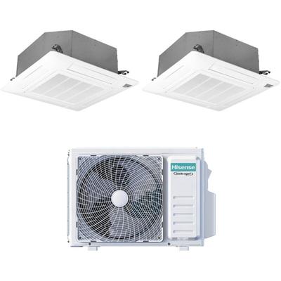 Hisense Dual Split Inverter-Kassetten-Klimagerät 9+9 mit 2AMW35U4RGC R-32 Wi-Fi Optional 9000+9000
