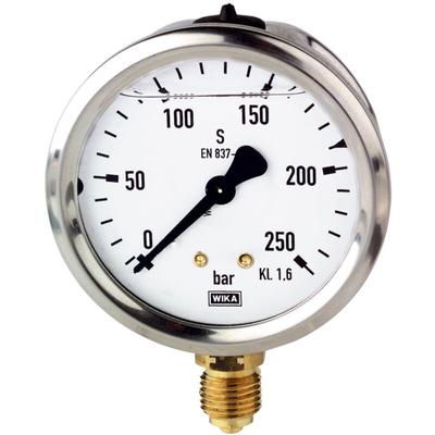Glyzerinmanometer, CrNi-Stahl, g 1/4 unten, 0 - 2,5 bar, ø 63 - Riegler Image