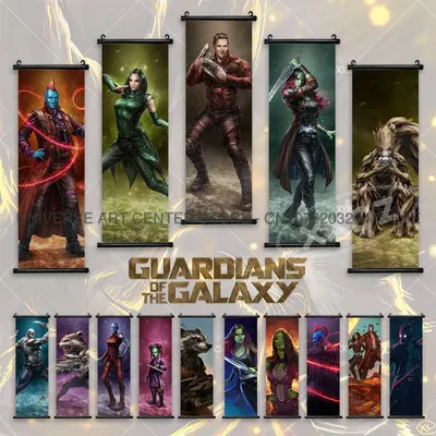 Guardians of the Galaxy Poster Star Lord Home Decoration Gamora Hanging Painting Rocket Wall Artwork