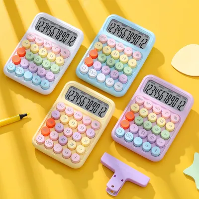 Ins Dopamine Candy Color Calculators Large Display Mechanical Dot Keyboard Back To School Supplies