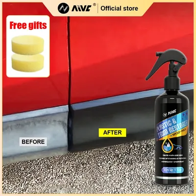 Car Plastic Trim Rubber Restorer Back To Black Gloss Spray Plastic Long Lasting Polish Renovator