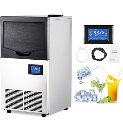 Nugget Ice Maker Machine, 140LBS/Day Crushed Ice Maker with Chewable Ice Cubes - 130 Lbs-6x11 Cubes
