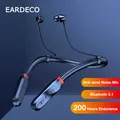 EARDECO Riproduzione 200 ore Cuffie Bluetooth Cuffie wireless per bassi Auricolari con archetto da collo con microfono Cuffie per musica sportiva Stereo