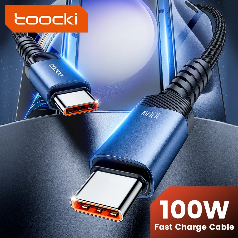 Cavo Toocki da tipo C a tipo C 100W PD caricabatterie a ricarica rapida cavo da USB C a USB C per Xiaomi POCO F3 Realme Macbook Samsung iPad