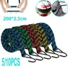 5 pezzi corde elastiche corde elastiche con ganci cinghie elastiche per bagagli pesanti corda