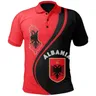 Sommer neue 3d Albanien Flagge Emblem gedruckt Polo-Shirt Albanien Wappen Grafik Polo-Shirts für