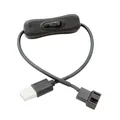 Cavo adattatore di alimentazione per ventola con maniche USB da USB a 4 Pin PWM 5V con custodia per interruttore cavo connettore adattatore per ventola con interruttore ON Off