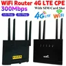 Router WIFI 4G SIM Card 300Mbps Modem Wireless Router WiFi con Slot per SIM Card RJ45 WAN LAN Router