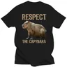 Respektieren die Capybaras lustige Capibara Foto klassische Baumwolle EU-Größe T-Shirt Harajuku