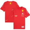 2024 neue F1 Racing T-Shirt Charles Leclerc 16 # Team T-Shirt Sommer Outdoor Extremsport T-Shirt