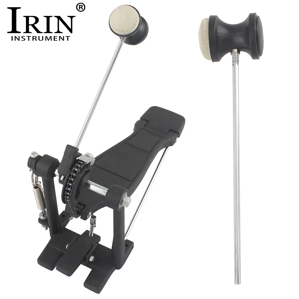 Irin bass drum pedal edelstahl schaft filzkopf schläger hammer hammer kick percussion instrument zubehör teile jazz drum Image