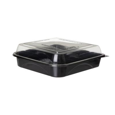 Eco Products EP-PTOR9 42 oz BlueStripe Take-Out Container - PET, Black