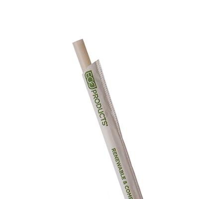 Eco Products EP-STPHA775 7 1/2" Wrapped Straws - PHA, Natural White