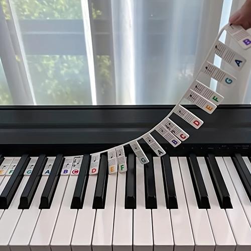 Piano Notes Guide For Beginner, Piano Key Sticker Fits 88-key Piano Key