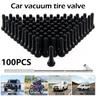 100pcs Tr414 Tubeless Rubber Car Wheel Tyre Valve With Metal Valve Puller Tool Tire Valve Stem Rubber Snap-in Tire Valve Stem For Car Motorcycle Atv