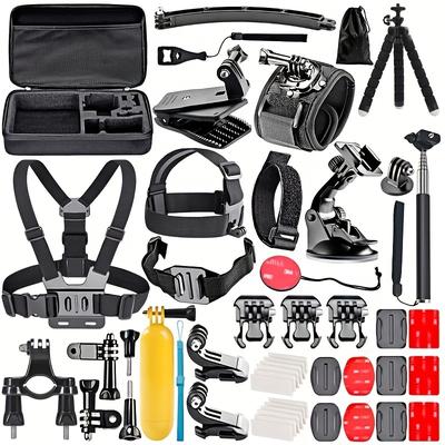 TEMU Sports Camera Accessory Kit For Hero 11 10 9 8 7 6 5 4 3+ 2/ Max/ Fusion/ /dji 1 2 3 4/ / / Yi/ Soocoo/ Action Camera Accessories Outdoor Photography