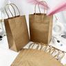 10pcs-handbag Kraft Paper Bag Takeaway Bag For Restaurants/cafes
