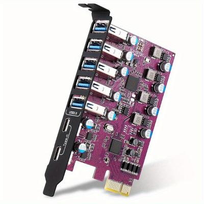 Boost Your Computer's Performance With A 7-port Usb3.0 Expansion Card!