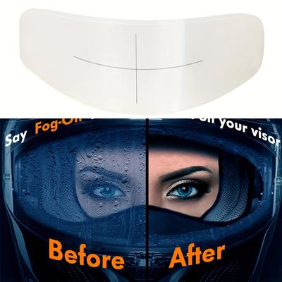 TEMU Motorcycle Anti Fog Film And Rain Film Durable Nano Coating Sticker Film Helmet Accessories - Universal Fit Helmet Visors Fog Resistant Clear Lens Insert