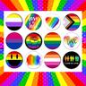 10 Stück LGBT Regenbogenflagge Emblem Homosexuelles Paar Transgender gleiches Geschlecht Bisexuelle Brust Pest Brust Pin und Zinn Produktion