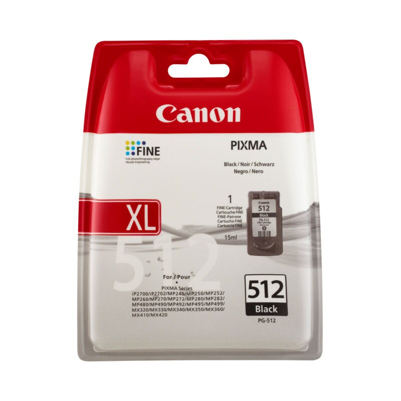 Canon PG-512 Schwarz Original Blister mit Diebstahlsicherung Tintenpatrone 401 Seiten Image
