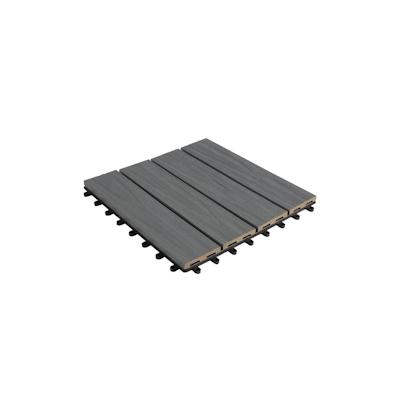 KARAT Klickfliese Terrassenfliese "Classic" - 30 x 30 cm - Für Innen und Außen geeignet - Witterungsbeständig (Grau) Image