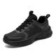 JiuQing Women's Casual Running Shoes Walking Sneakers Lightweight Fitness Tennis Travel Shoes,Black,2.5 UK