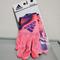 Adidas Accessories | Adidas Adizero 12 Sz L Adult Receiver Football Gloves Af1591 Pink / Purple Nwt | Color: Blue/Pink | Size: Large