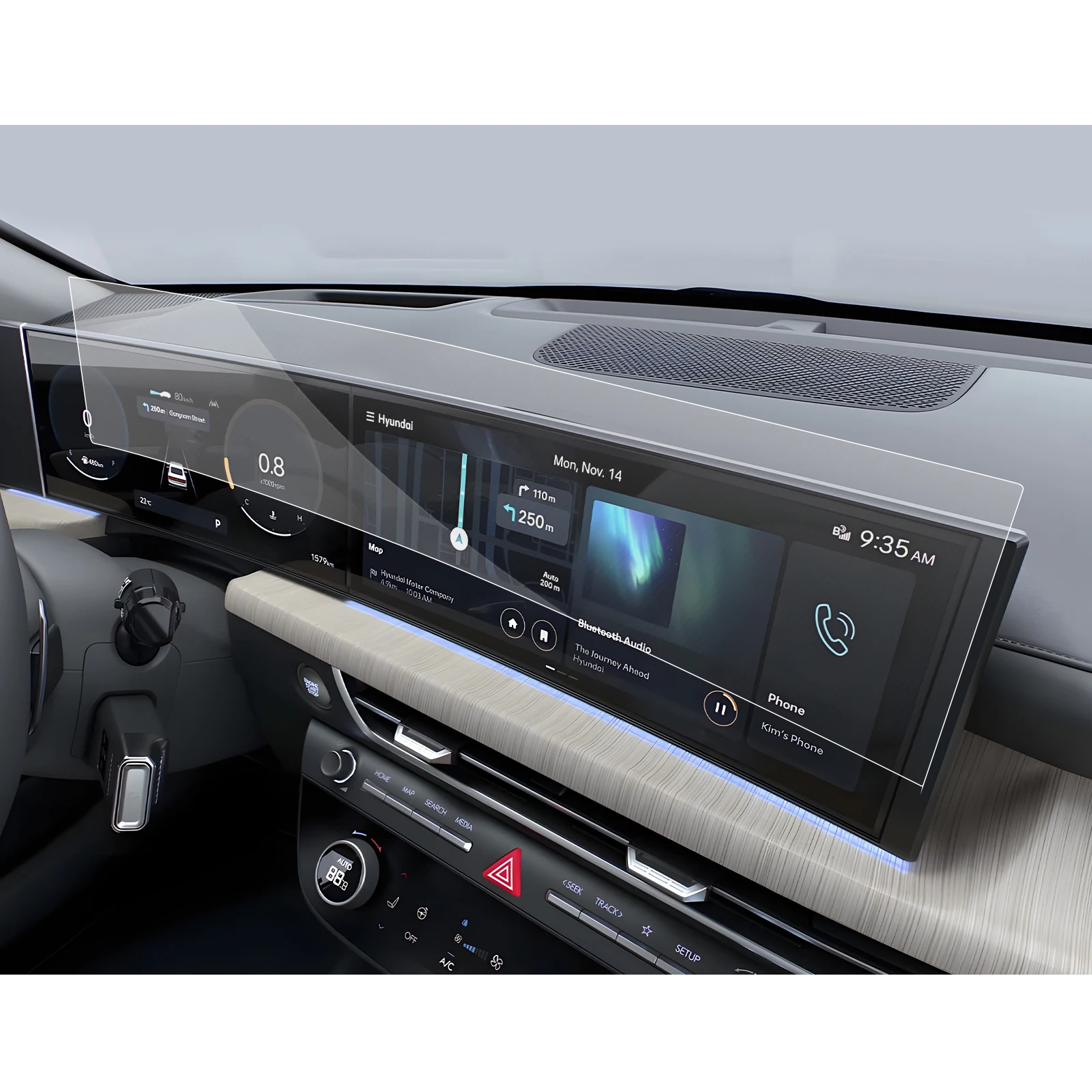 LFOTPP Nano Displayschutzfolie für Hyundai Santa Fe 2024 2025 LHD Auto Multimedia Radio Display Auto Hyundai Santa Fe 2025 Zubehör Image